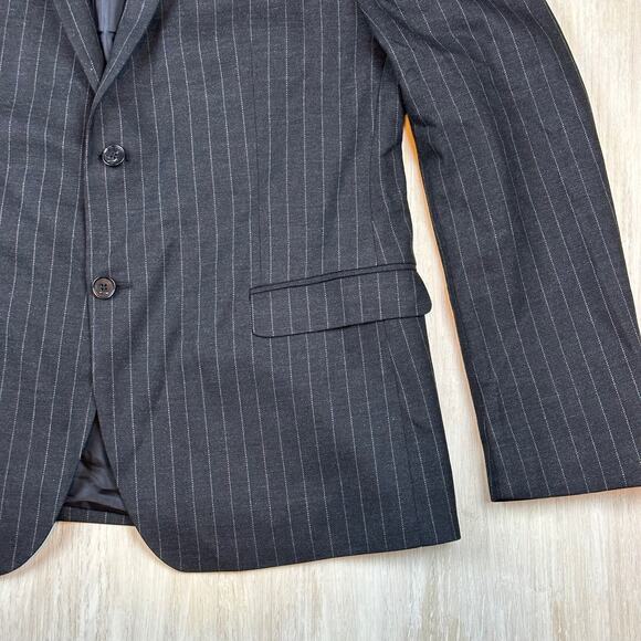 ASOS Classic Pinstripe Two Button Notched Lapel Lined Men's Blazer Jacket 46R - Picture 3 of 14